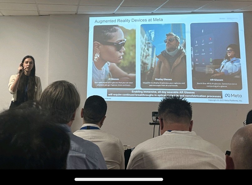 Christina Spaegele giving an invited talk on augmented reality devices